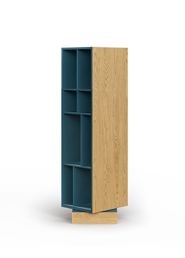 Borbo Cabin Dönebilen Mavi Lake Çok Bölmeli Kitaplık 32 x 108 cm - 4