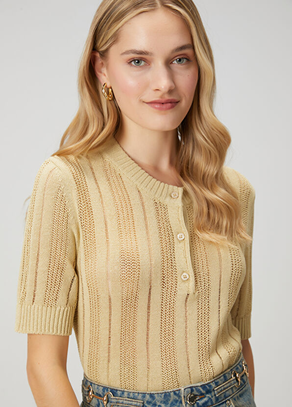 Beymen Club Koyu Bej Ajurlu Triko - 2