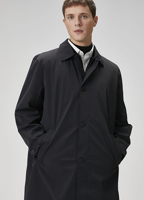 Lacivert İç Yelek Detaylı Pardösü - Görsel 3