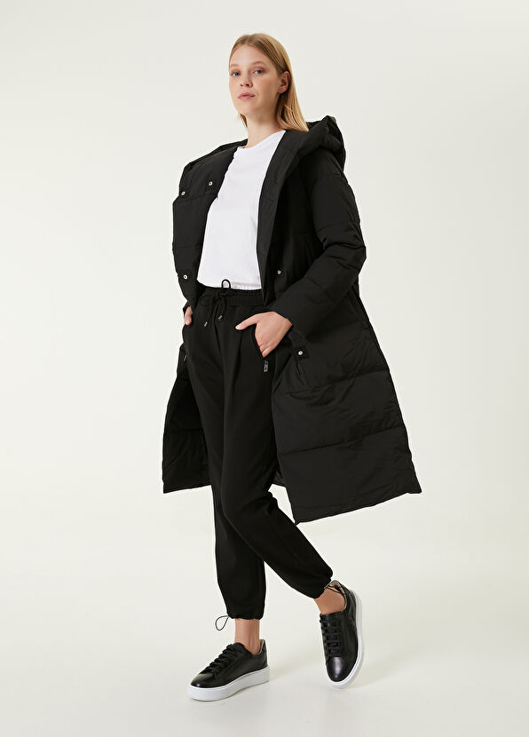 Beymen Club Siyah Paçası Büzgülü Jogger Pantolon - 1