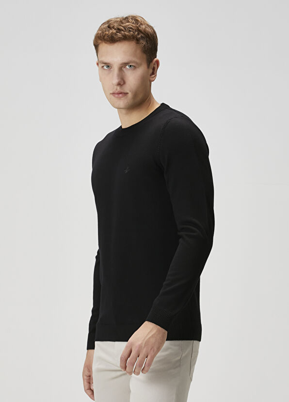 Beymen Club Black Logo Embroidered Sweater - 2
