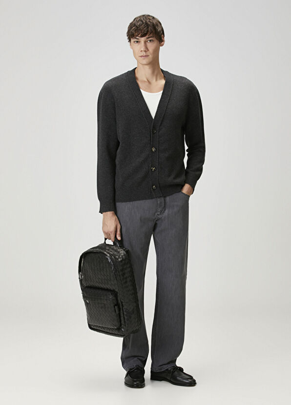 Siyah Erkek Deri Sırt Çantası - Görsel 4