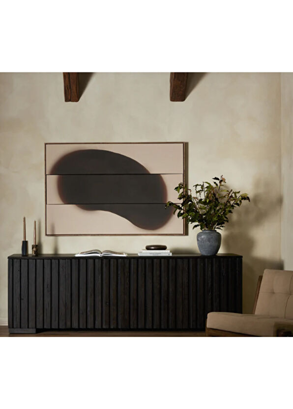 Latanwood Wishy Black Wooden Console - 2