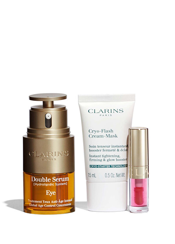 Clarins Double Serum Yılbaşı Yaşlanma Karşıtı Göz Çevresi Bakım Seti  - 2