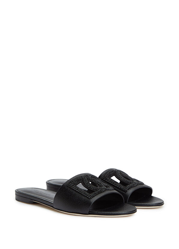 Siyah Kadın Deri Terlik - Görsel 3