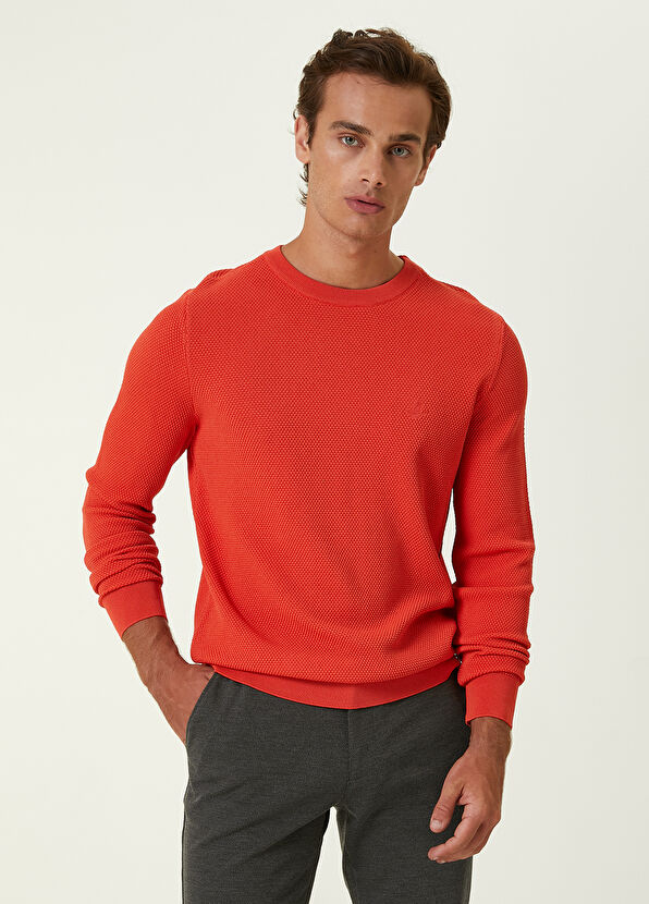 Beymen Club Pomegranate Blossom Honeycomb Knit Textured Sweate - 1