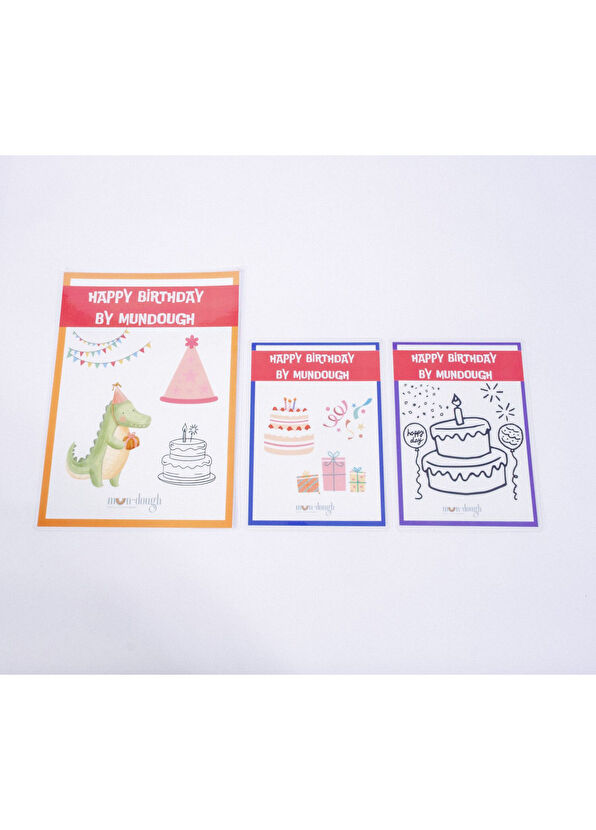 Mundough Happy Birthday Multicolored Play Dough Set - 3