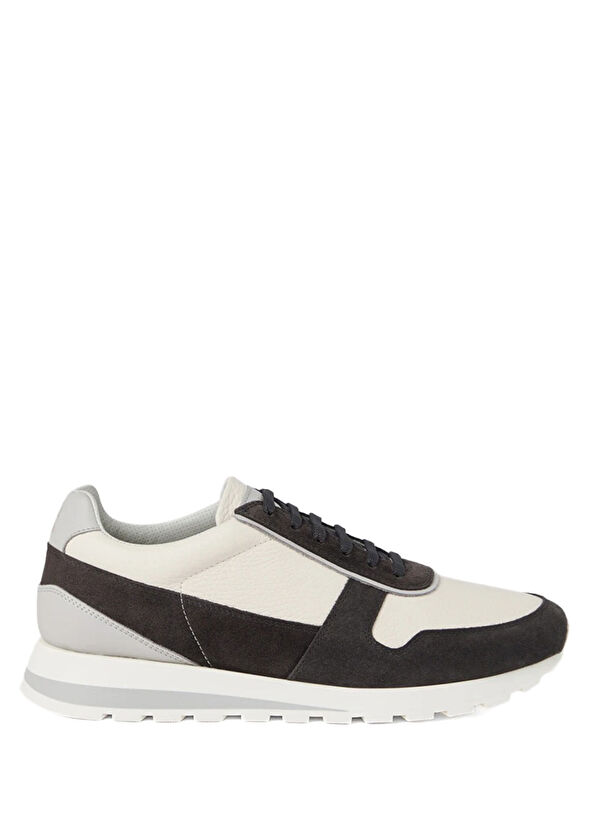Brunello Cucinelli Pair Grey Black Men's Leather Sneaker - 4