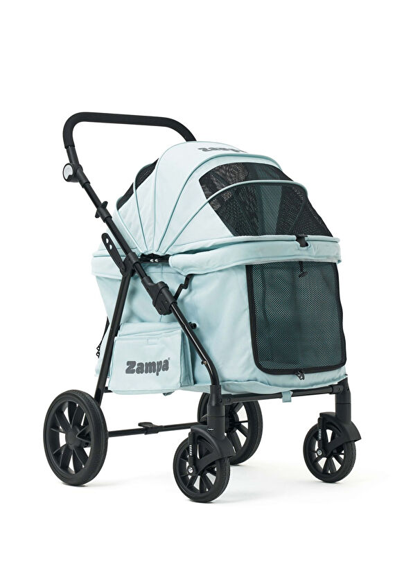 Zampa Aron Light Blue Cat and Dog Stroller - 1