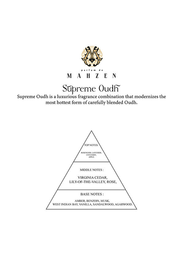 Parfum de Mahzen Supreme Oudh Extraıt De 100 ml Unısex Parfüm - 3