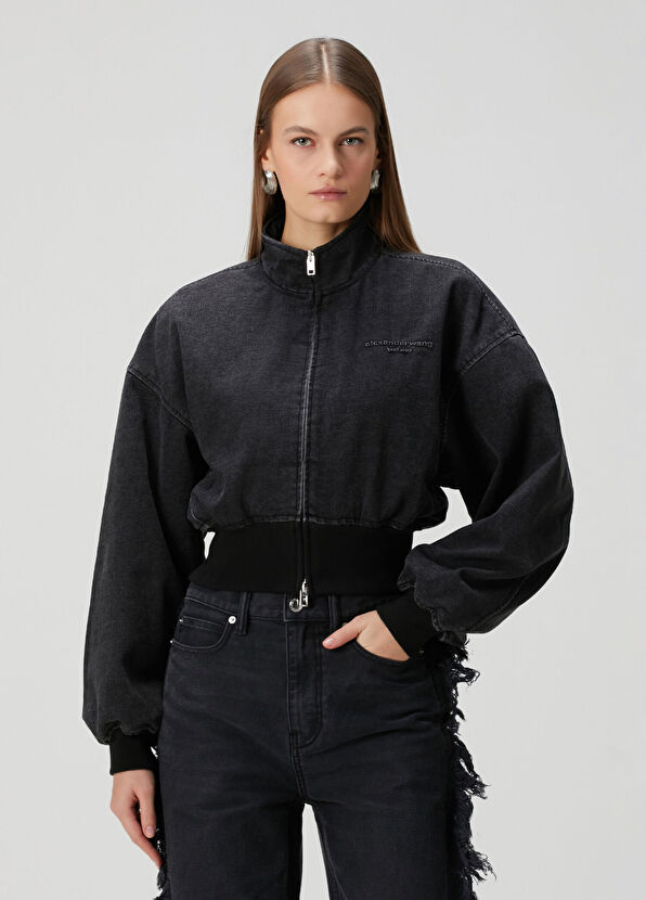 T by Alexander Wang Black Denim Jacket - 1