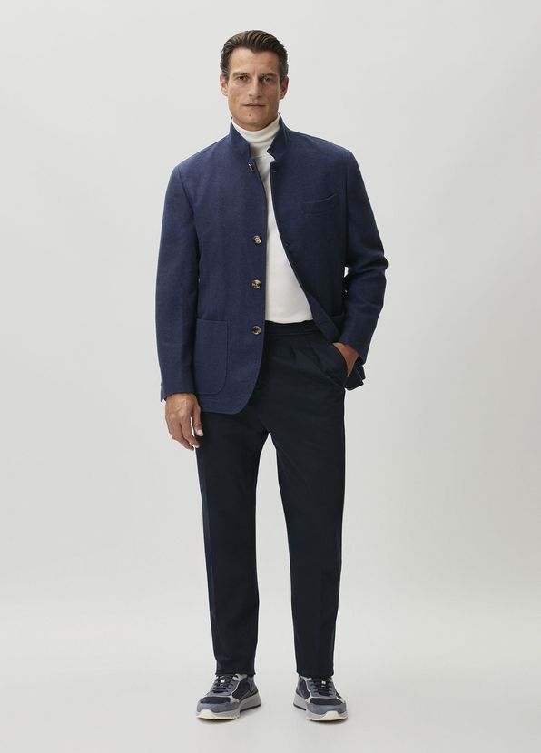 Brunello Cucinelli Dark Blue Cashmere Jacket - 2