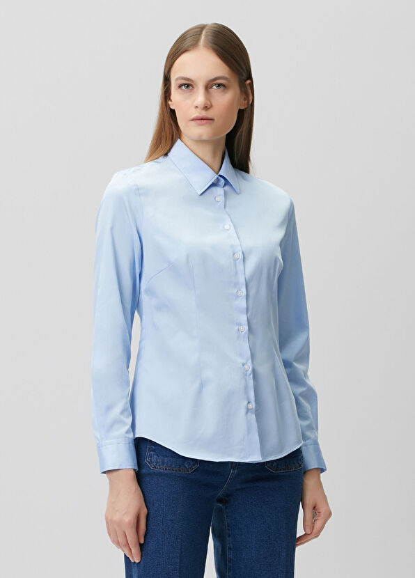 Beymen Club Slim Fit Mavi Klasik Gömlek - 4