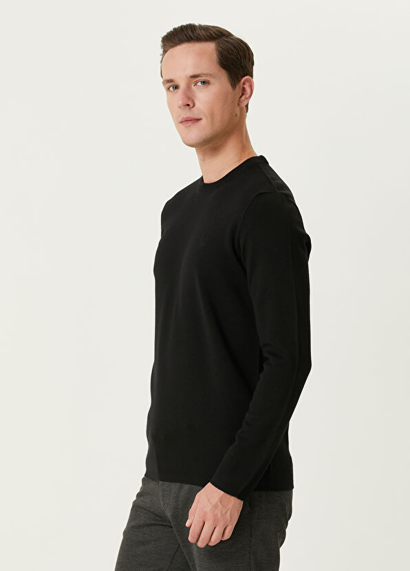 Beymen Club Siyah Yün Basic Kazak - 4