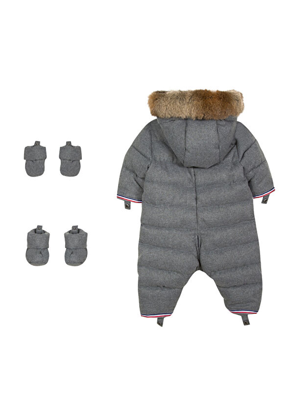 Tartine Et Chocolat Gri Kapüşonlu Erkek Bebek Astronot Tulum - 2