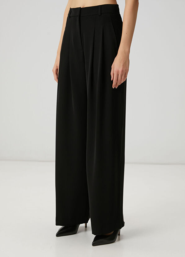 Beymen Club Black Double Pleated Palazzo Trousers - 4