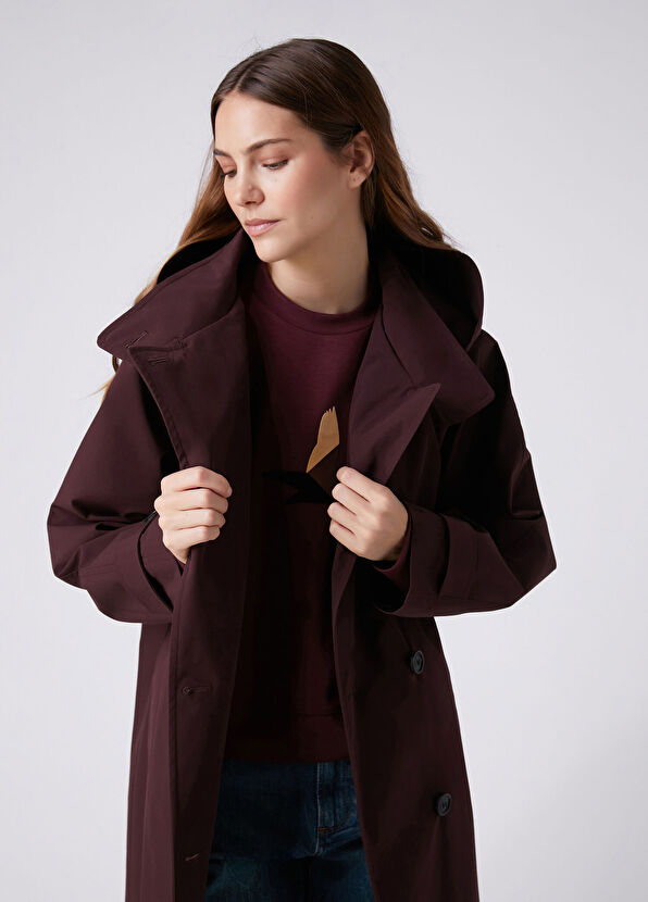 Beymen Club Plum Trench Coat - 2