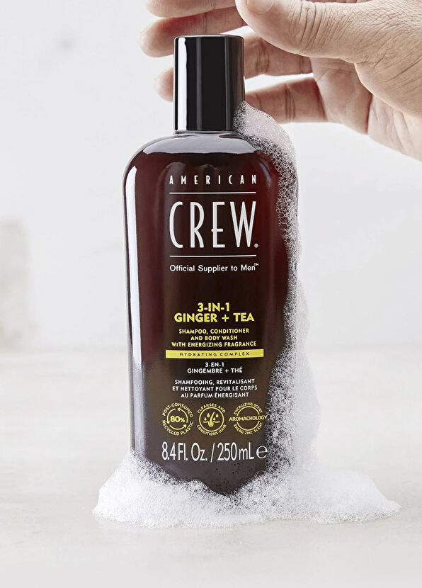 American Crew 3in1 Ginger + Tea With Energizing Fragrance Erkekler İçin 3'ü 1 Arada Arındırıcı Şampuan 1000 ml - 2