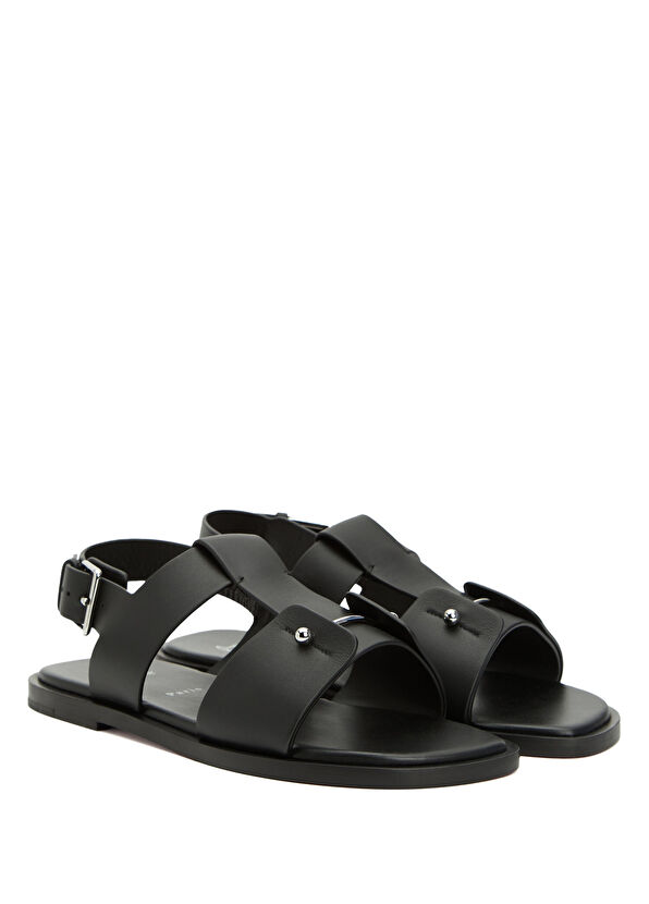 Christian Louboutin Chambeliss Black Men's Leather Sandals - 2