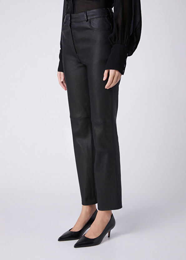 Beymen Club Siyah Skinny Deri Pantolon - 2