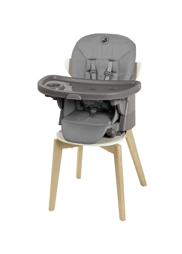 Maxi-Cosi Minla Plus Elegance Graphite 6'sı Bir Arada Ahşap Görünümlü 4 Tekerlekli Mama Sandalyesi - 3