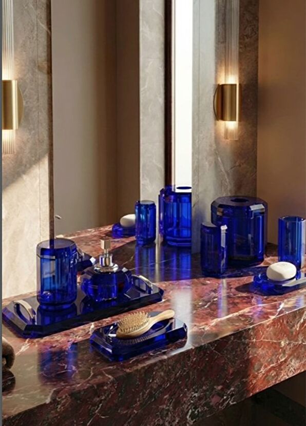 Argenteria Della Spiga Blue Crystal Soap Dispenser - 2