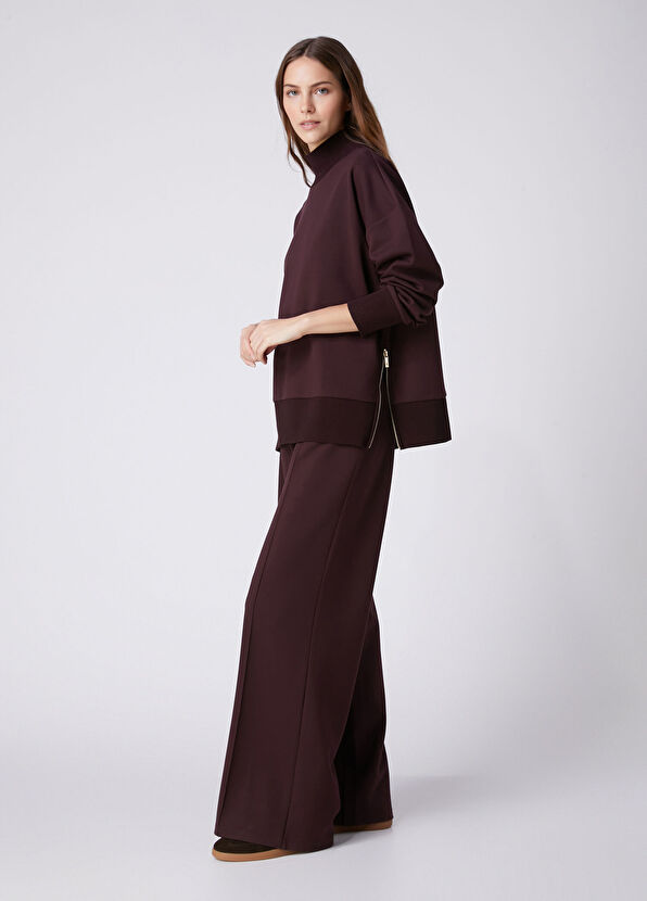 Beymen Club Plum Knit Inserted Sweatshirt - 3