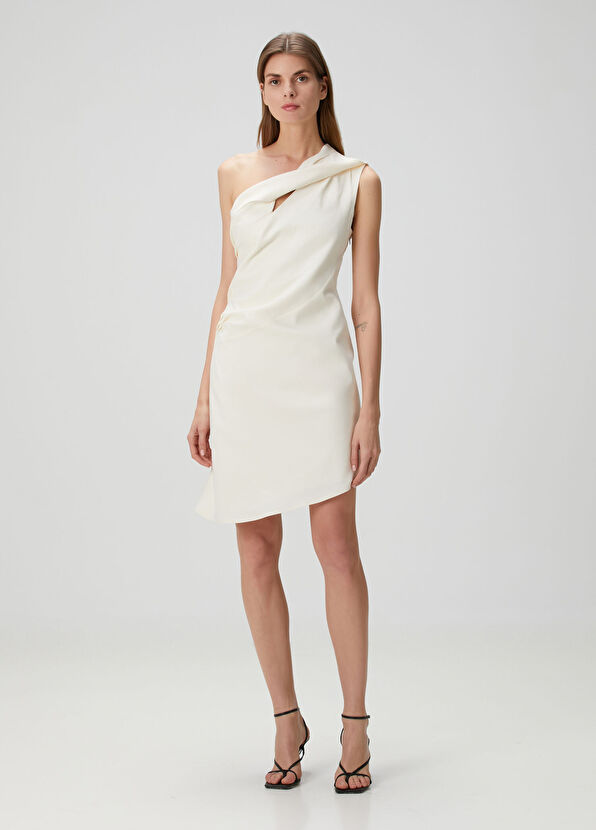 Academia Beyaz Mini Elbise - 1