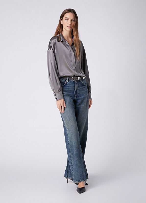 Beymen Club Grey Twill Silk Shirt - 3