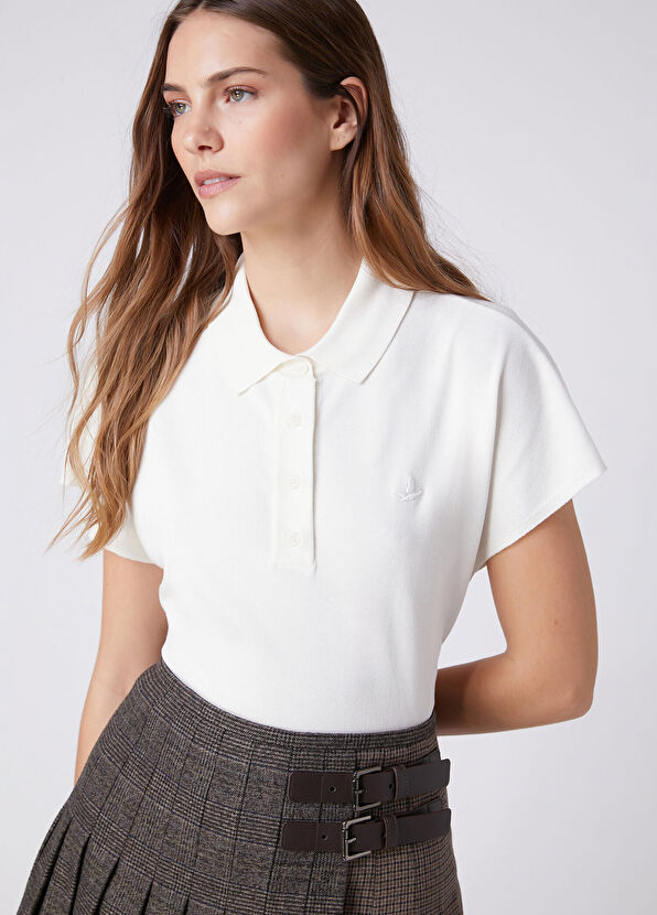 Beymen Club Beyaz Basic Polo Kazak - 2