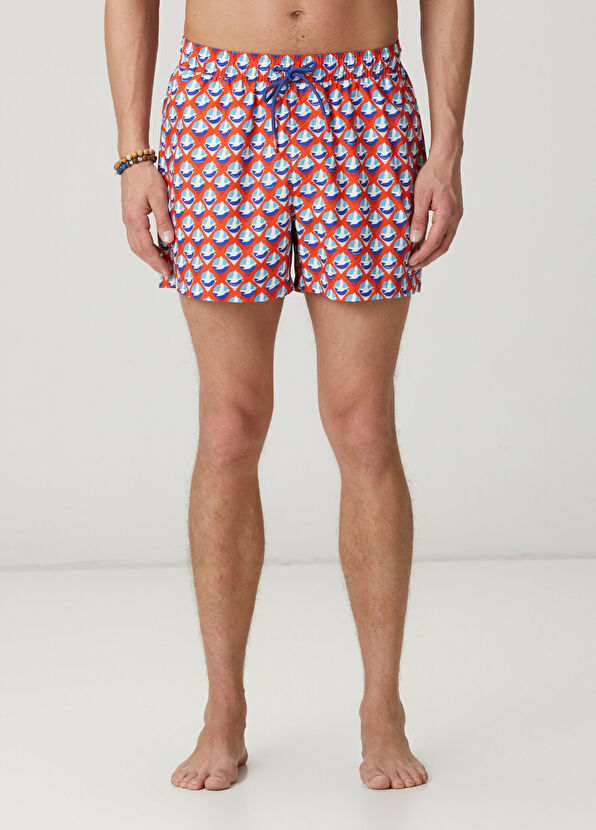 Beymen Club Red Goose Logo Short Swimsuit - 2