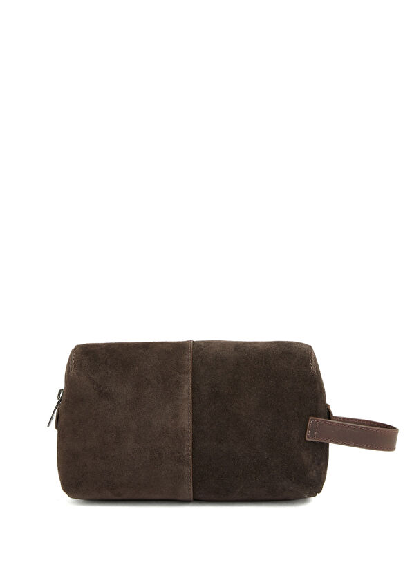 Beymen Club Brown Suede Shaving Bag - 3