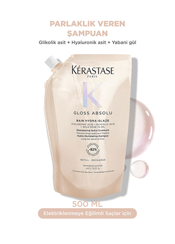 Kerastase Bain Hydra-Glaze Refillable Shampoo Pack for Long Frizzy Hair with Gloss Absolu 500 ml - 2