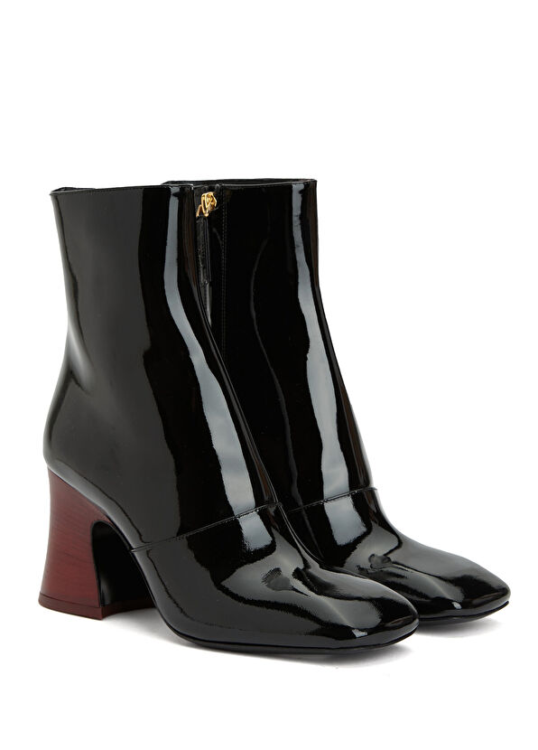 Janis Siyah Kadın Rugan Deri Bot - Görsel 3