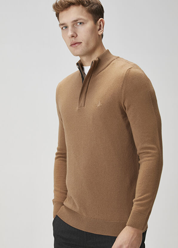 Beymen Club Camel Cashmere Blend Wool Sweater - 2