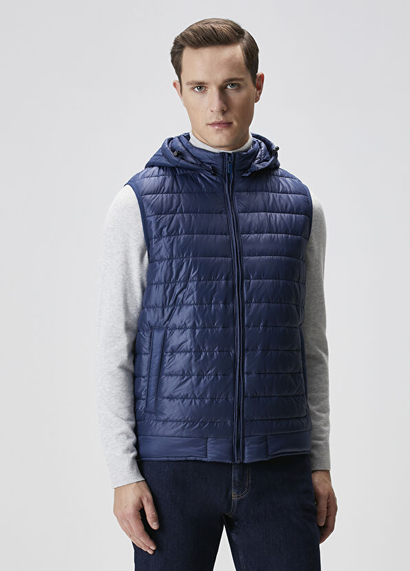 Beymen Club Navy Blue Quilted Vest - 1