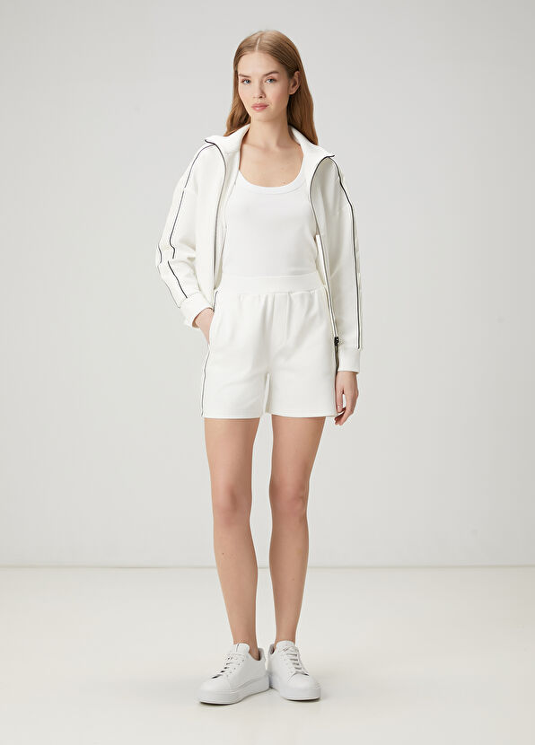 Beymen Club Off-White Jersey Shorts - 1