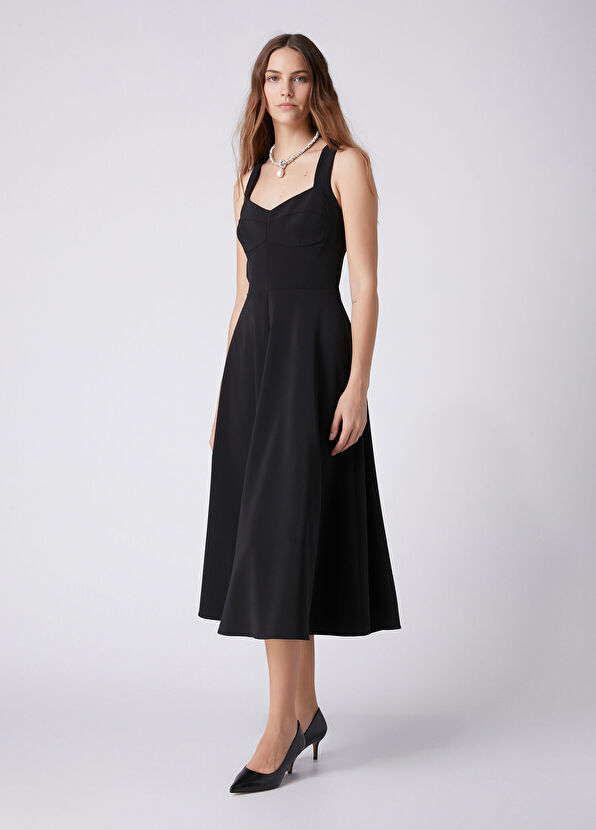 Beymen Club Black Midi Cocktail Dress - 3