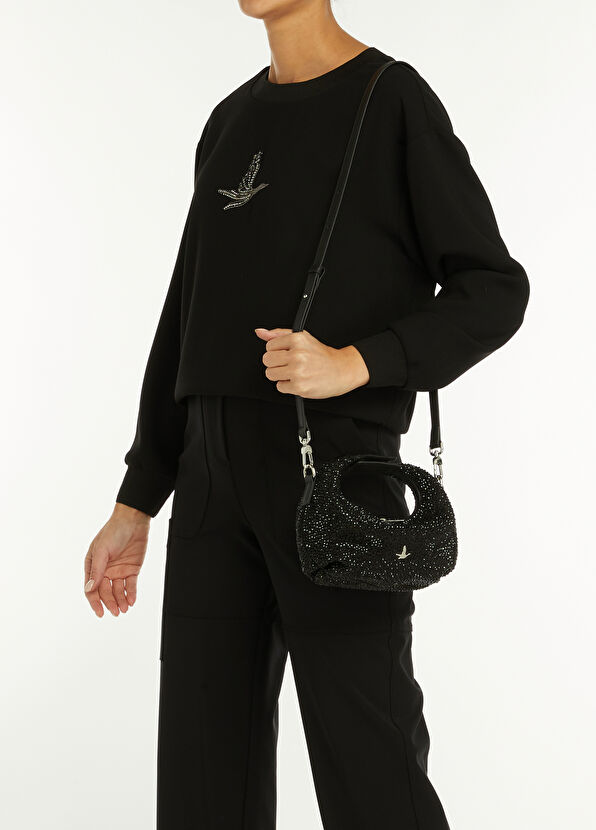 Beymen Club Siyah Drop Taşlı Kadın Deri Çanta - 2