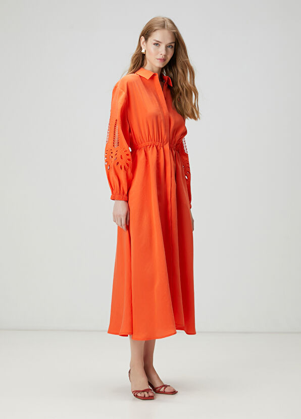 Beymen Club Mercan Dökümlü Maxi Elbise - 1