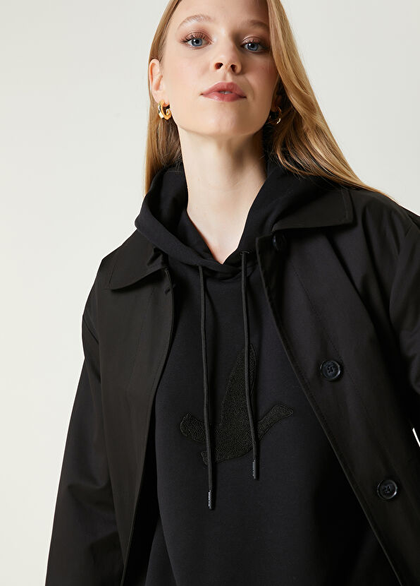 Beymen Club Siyah Logo Nakışlı Sweatshirt - 2