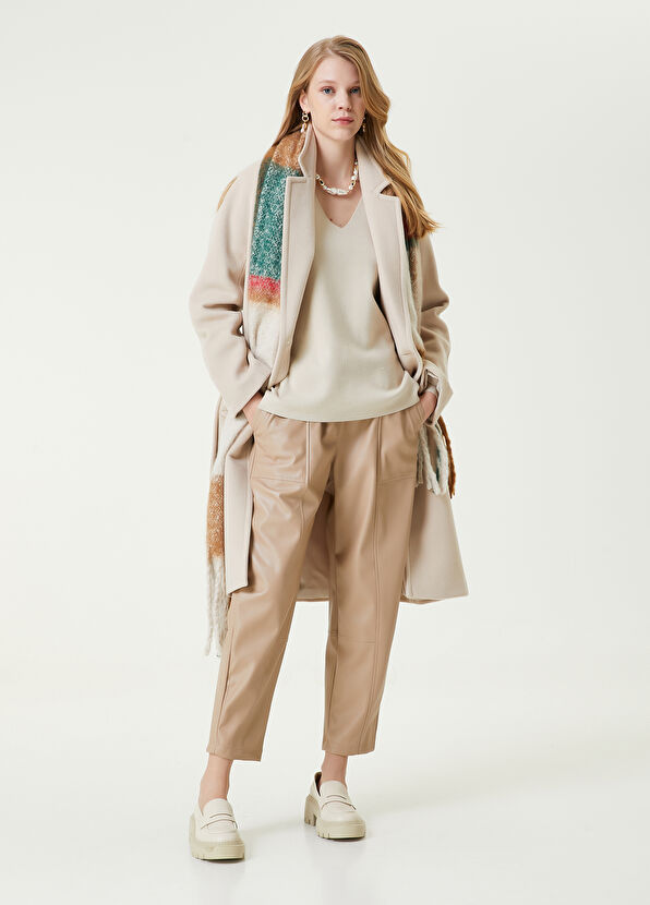 Beymen Club Beige Double-breasted Wool Cashmere Coat - 1