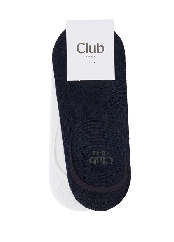 Beymen Club Navy Blue White Men's Bamboo Socks Set - 1