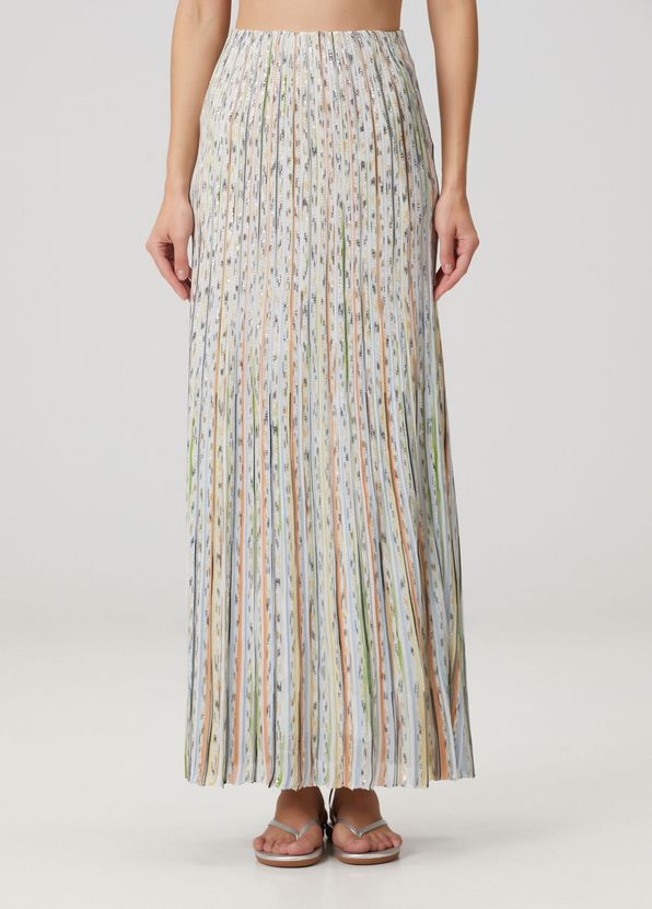 Missoni Orange Green Sequined Maxi Skirt - 2