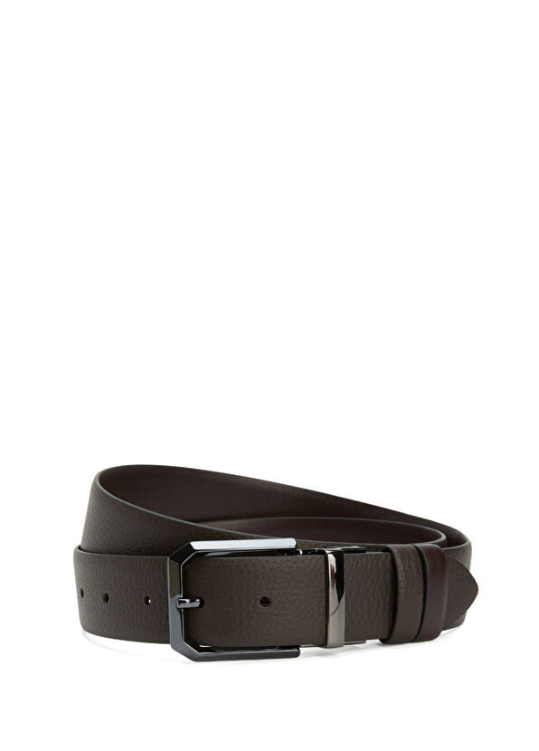 Beymen Club Brown Double-Sided Men's Leather Belt - 1