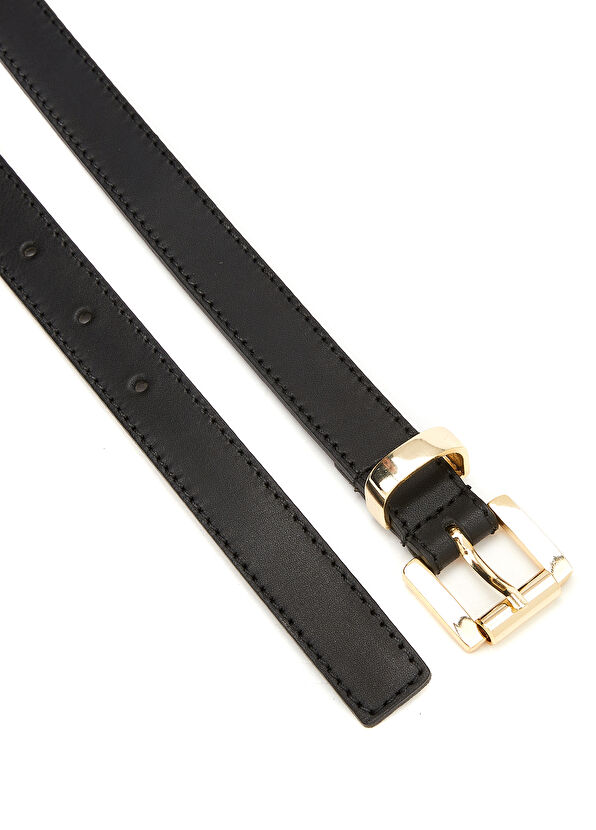 Beymen Club Black Womens Slim Leather Belt - 2