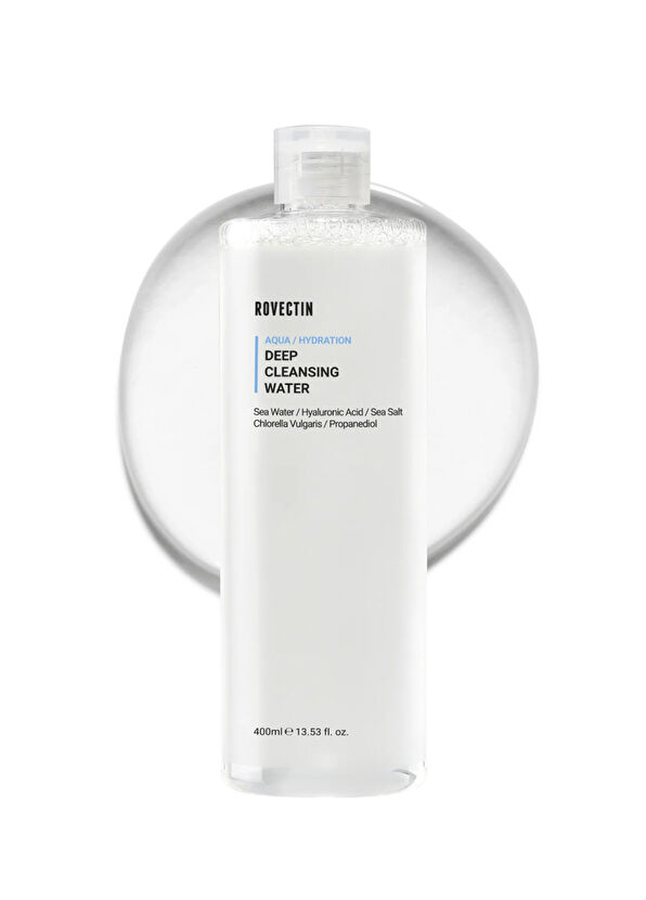 Rovectin Aqua Deep Cleansing Water Hyaluronik Asit ve Deniz Sulu Kurutmayan Misel Makyaj Temizleme Suyu 400 ml - 2