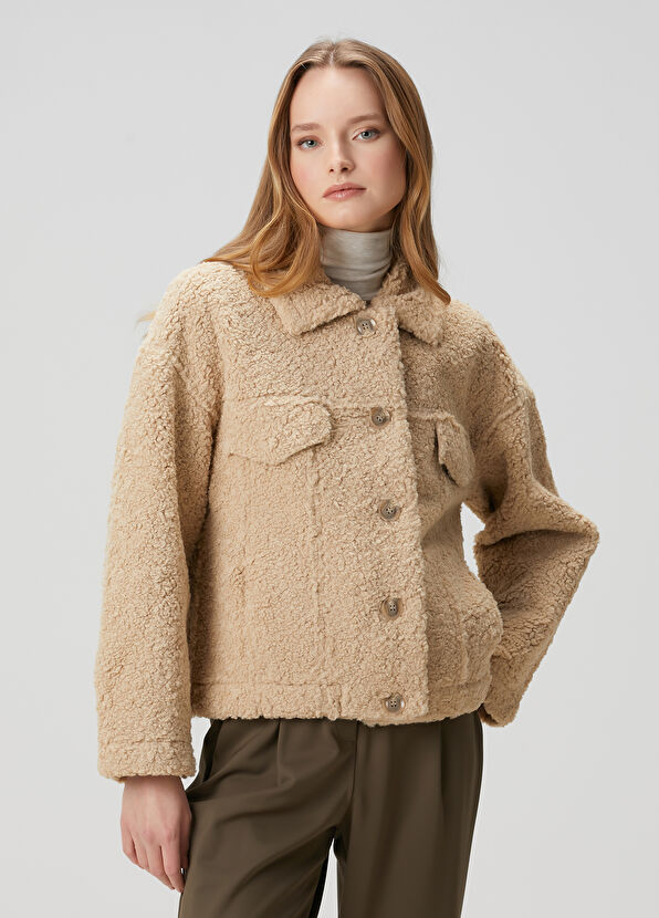 Beymen Club Oversize Beige Trucker Jacket - 1