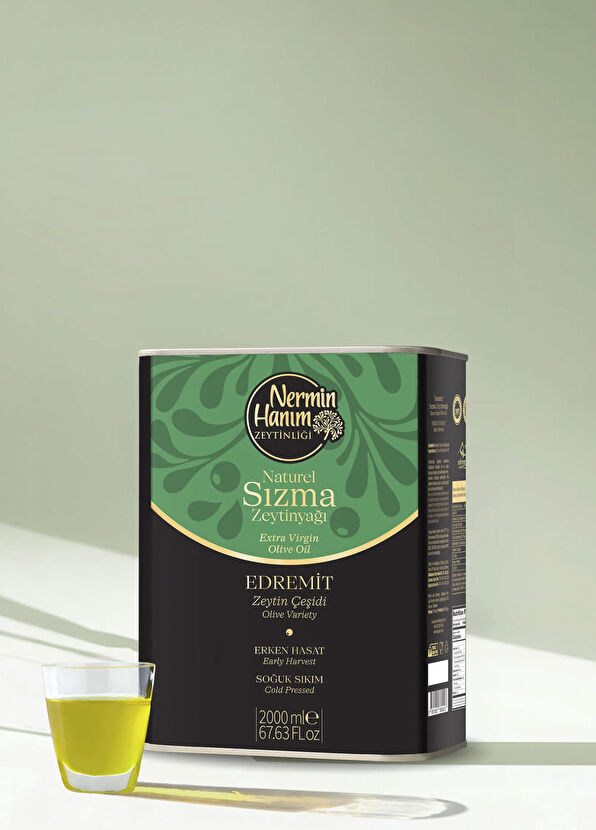 Nermin Hanım Zeytinliği Edremit Erken Hasat Naturel Soğuk Sıkım Zeytinyağı 2 lt - 2