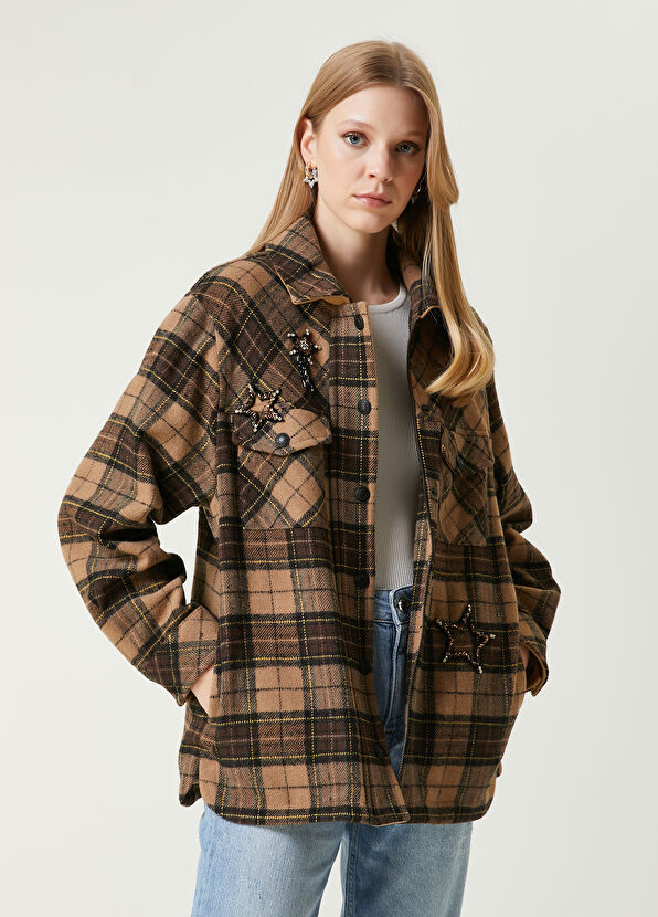 Beymen Club Camel Ekoseli Dış Gömlek - 1